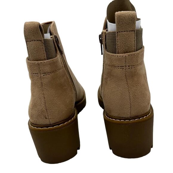 White Mountain Women Dear Chelsea Booties Sand Platform Heel Zip Cushioned  7 - Picture 8 of 10